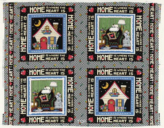 Home Is Where the Heart Fabric Panel